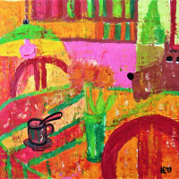 Чаепитие собаки Баскервилей - ArtNea автор картин в Екатеринбурге