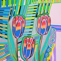 Тюльпаны и музыка - ArtNea автор картин в Екатеринбурге